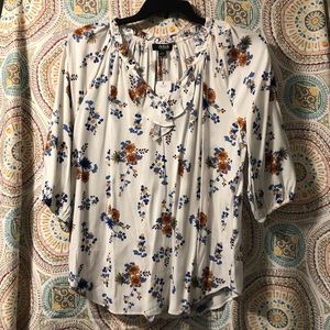 ANA White floral blouse